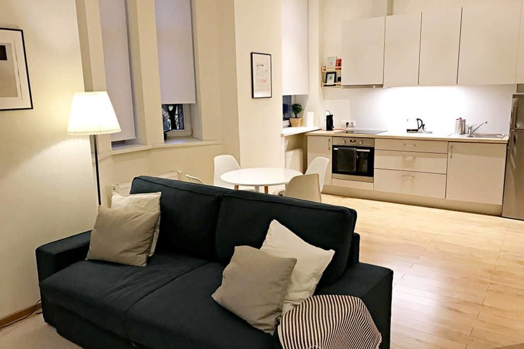 Апартаменты Retro Inspired Minimalist Studio Apartment Каунас-9